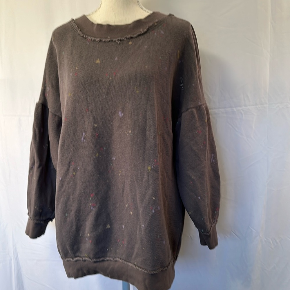 FP Movement by Free People size medium gray sweat paint splotch